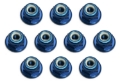 Picture of Team Associated Factory Team 3mm Aluminum Flanged Locknut (Blue) (10)