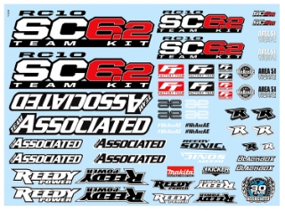 Picture of Team Associated RC10 SC6.2 Decal Sheet