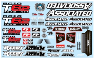 Picture of Team Associated RC10 T6.2 Decal Sheet