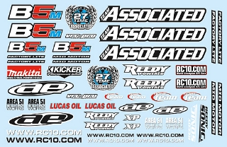 Picture of Team Associated RC10B5M Factory Lite Decal Sheet