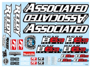 Picture of Team Associated RC10B6.3 Decal Sheet