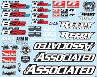 Picture of Team Associated RC8 B3.2 Decal Sheet
