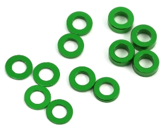 Picture of ProTek RC Aluminum Ball Stud Washer Set (Green) (12) (0.5mm, 1.0mm & 2.0mm)