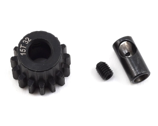 Picture of ProTek RC Steel 32P Pinion Gear w/3.17mm Reducer Sleeve (Mod .8) (5mm Bore) (15T)