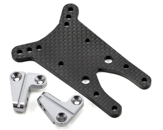 Picture of ST Racing Concepts 4mm Graphite Front Shock Tower w/Aluminum Standoff (Gun Metal)