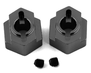 Picture of ST Racing Concepts DR10 Aluminum Rear Hex Adapters (2) (Gun Metal)