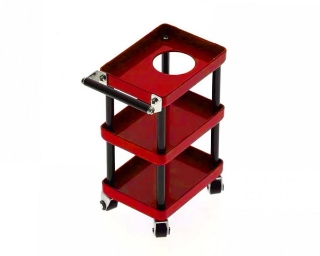 Picture of Yeah Racing 1/10 3 Tiered Metal Rolling Shop Cart Kit (Red)