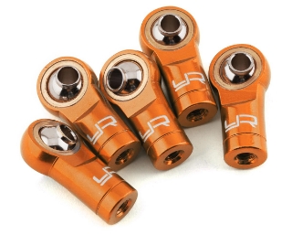 Picture of Yeah Racing 3mm Aluminum Threaded Rod Ends (Orange) (5) (Reverse Thread)