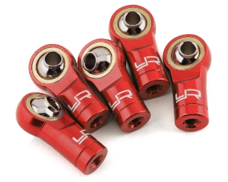 Picture of Yeah Racing 3mm Aluminum Threaded Rod Ends (Red) (5) (Reverse Thread)