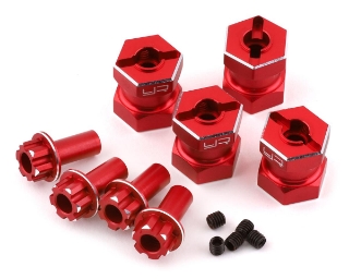 Picture of Yeah Racing 12mm Aluminum Hex Adaptors (Red) (4) (15mm Offset)