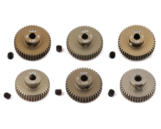 Picture of Yeah Racing Hard Coated 64P Aluminum Pinion Gear Set (41, 42, 43, 44, 45, 46T)