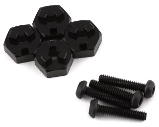 Picture of Yeah Racing Kyosho MX-01 7mm Aluminum Wheel Hexes w/Pins (Black) (4)