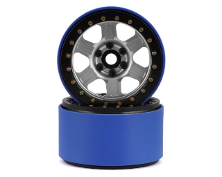 Picture of SSD RC Challenger PL 2.2" Beadlock Crawler Wheels (Silver/Black) (2)