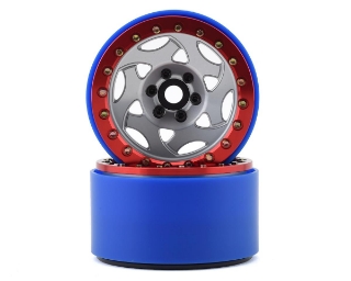 Picture of SSD RC 2.2 Champion PL Beadlock Wheels (Silver/Red)