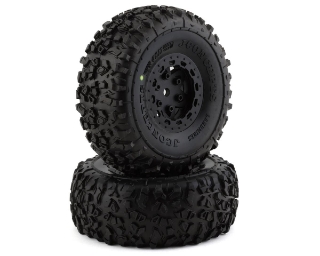Picture of JConcepts Traxxas UDR Pre-Mounted Landmines Tires w/Tremor Wheels (Black) (2) (Yellow)