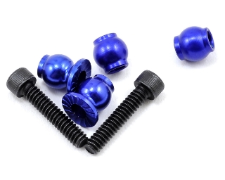 Picture of JConcepts Aluminum Serrated Shock Bottom Pivot Ball Set (Blue)