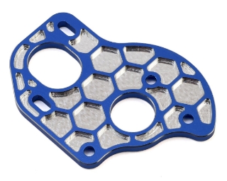 Picture of JConcepts B6.1/B6.1D Aluminum "3 Gear" Layback Honeycomb Motor Plate (Blue)