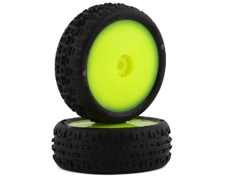 Picture of JConcepts Mini-B Swagger Pre-Mounted Front Tires (Yellow) (2) (Pink)