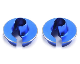 Picture of JConcepts +5mm Fin Aluminum Off-Set Shock Spring Cup (Blue) (2)