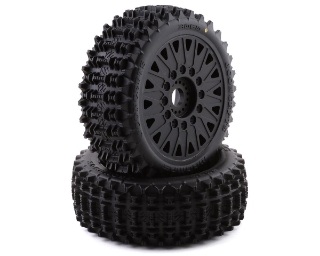 Picture of JConcepts Magma Pre-Mounted 1/8 Buggy Tires w/Cheetah Wheel (Black) (2) (Yellow)