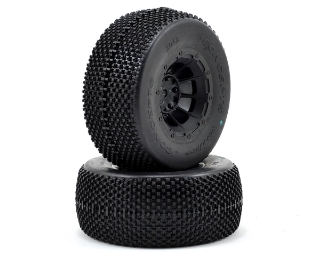 Picture of JConcepts Subcultures Pre-Mounted SC Tires w/Hazard Wheel (2) (Slash/Front) (Green)