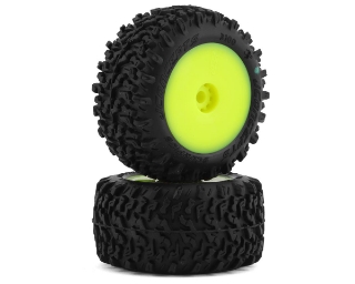 Picture of JConcepts Mini-B/Mini-T 2.0 Scorpios Pre-Mounted Rear Tires (Yellow) (2) (Green)