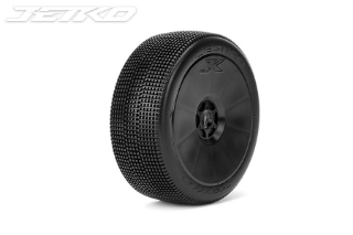 Picture of JetKO Tires Lesnar 1/8 Buggy Tires Mounted on Black Dish Rims, Ultra Soft (2)