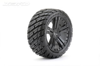 Picture of JetKO Tires 1/8 Buggy Rockform Tires Mounted on Black Claw Rims, Medium Soft, Belted (2)