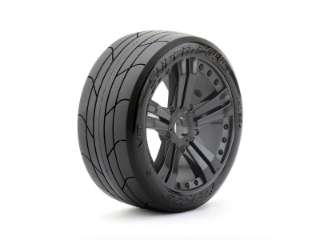 Picture of JetKO Tires 1/8 Buggy Super Sonic Tires Mounted on Black Claw Rims, Medium Soft, Belted (2)