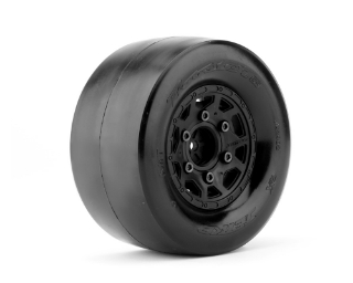 Picture of JetKO Tires 1/10 DR Booster RR Tires for Rear on Black Claw Rims, Super Soft, Belted, 12mm 0 Offset, Narrow
