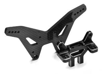 Picture of Carbon Rear Shock Tower Set, 7075 and 4mm CF, for Losi 22S Drag
