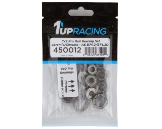Picture of 1UP Racing AE B74.2/74.2D Cv2 Pro Bearing Set (Ceramic/Chrome)