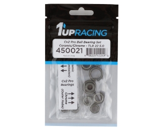 Picture of 1UP Racing TLR 22 5.0 Cv2 Pro Bearing Set (Ceramic/Chrome)