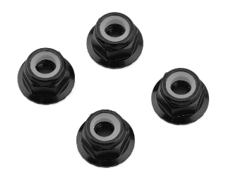 Picture of 1UP Racing 4mm Serrated Aluminum Locknuts (Black) (4)
