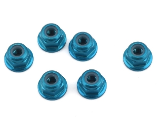 Picture of 1UP Racing 3mm Aluminum Flanged Locknuts (Blue) (6)