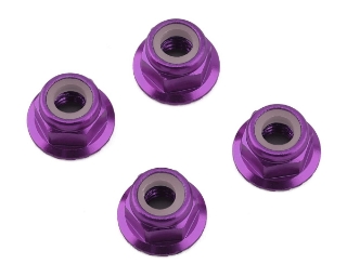 Picture of 1UP Racing 4mm Serrated Aluminum Locknuts (Purple) (4)