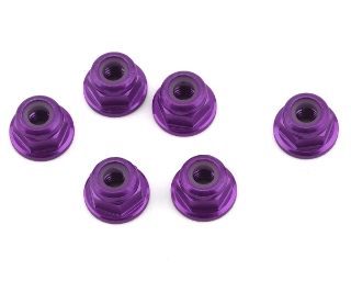 Picture of 1UP Racing 3mm Aluminum Flanged Locknuts (Purple) (6)