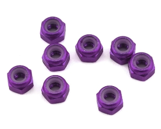 Picture of 1UP Racing 3mm Aluminum Locknuts (Purple) (8)