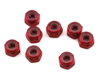 Picture of 1UP Racing 3mm Aluminum Locknuts (Red) (8)