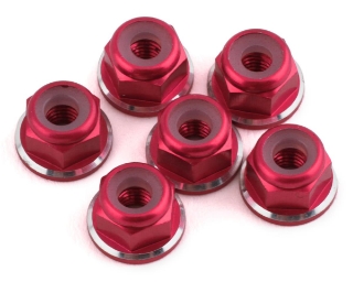Picture of 1UP Racing 3mm Aluminum Flanged Locknuts w/Chamfered Finish (Pink) (6)