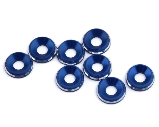 Picture of 1UP Racing 3mm LowPro Countersunk Washers (Dark Blue Shine) (8)