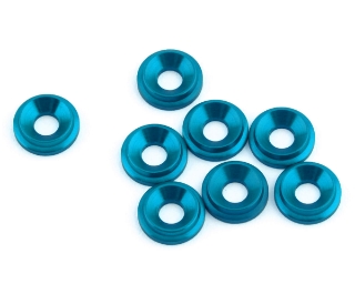 Picture of 1UP Racing 3mm LowPro Countersunk Washers (Bright Blue) (8)