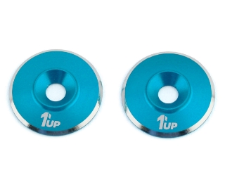 Picture of 1UP Racing 3mm LowPro Wing Washers (Bright Blue Shine) (2)