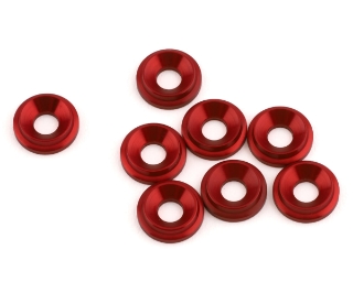 Picture of 1UP Racing 3mm LowPro Countersunk Washers (Red) (8)