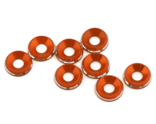 Picture of 1UP Racing 3mm LowPro Countersunk Washers (Orange Shine) (8)