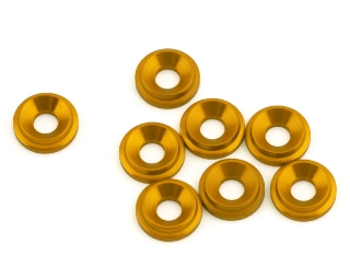 Picture of 1UP Racing 3mm LowPro Countersunk Washers (Gold) (8)