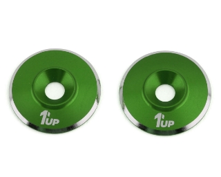 Picture of 1UP Racing 3mm LowPro Wing Washers (Green Shine) (2)