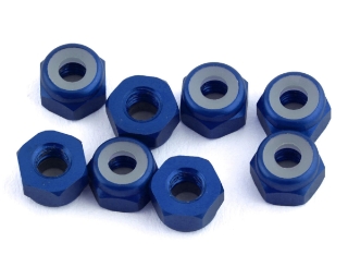 Picture of 1UP Racing 3mm Aluminum Locknuts (Dark Blue) (8)