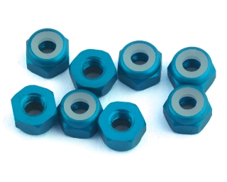 Picture of 1UP Racing 3mm Aluminum Locknuts (Bright Blue) (8)
