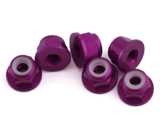 Picture of 1UP Racing 3mm Aluminum Flanged Locknuts (Purple) (6)
